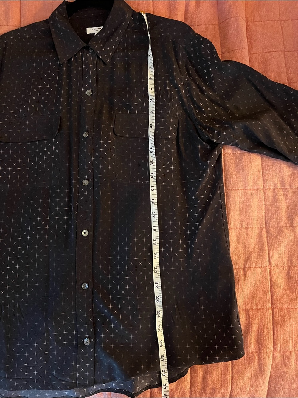 Equipment Black Star Print Silk Blouse - Picture 9 of 10